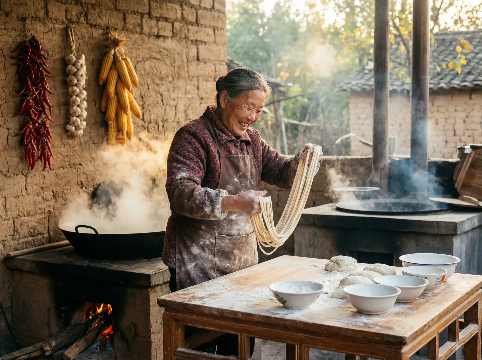 农家大嫂手擀面 - 燃欲h鸽塔 乡村美食